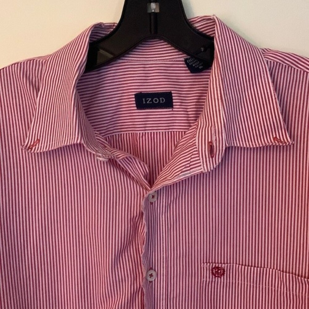 Vintage Izod red stripe shirt XL